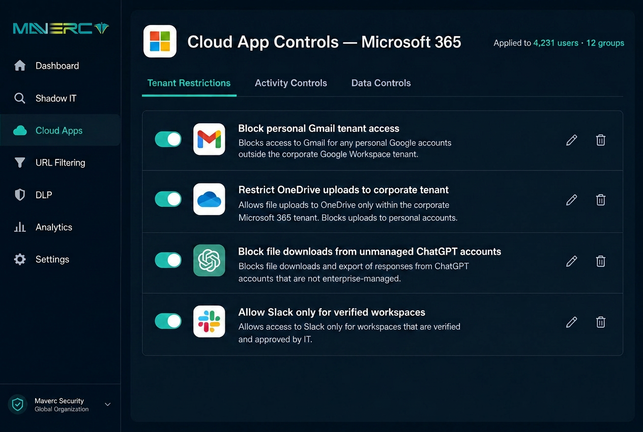 Cloud App Controls